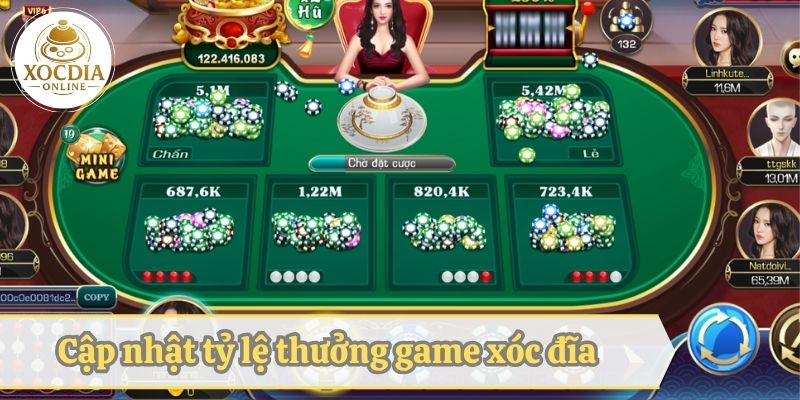 Cập nhật tỷ lệ thưởng game xóc đĩa