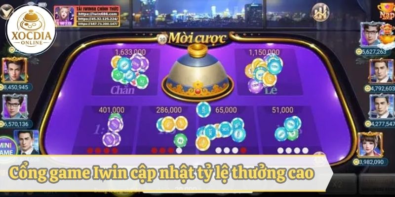 Cổng game cập nhật tỷ lệ trả thưởng trò chơi xóc đĩa cao