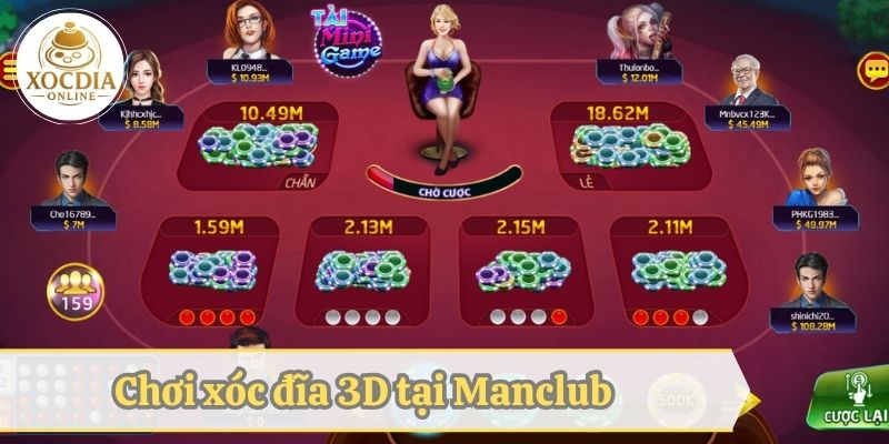 Giới thiệu về game xóc đĩa 3D tại Manclub