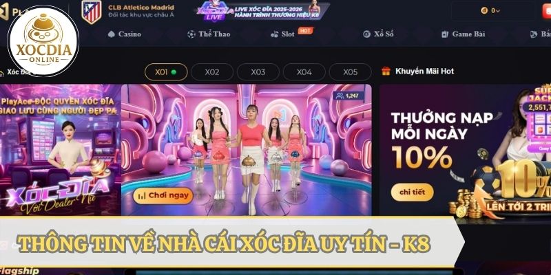 Giới thiệu về K8 - Nhà cái xóc đĩa hàng đầu Châu Á