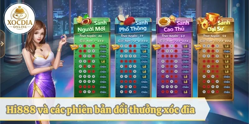 Hi888 và các phiên bản đổi thưởng xóc đĩa hấp dẫn