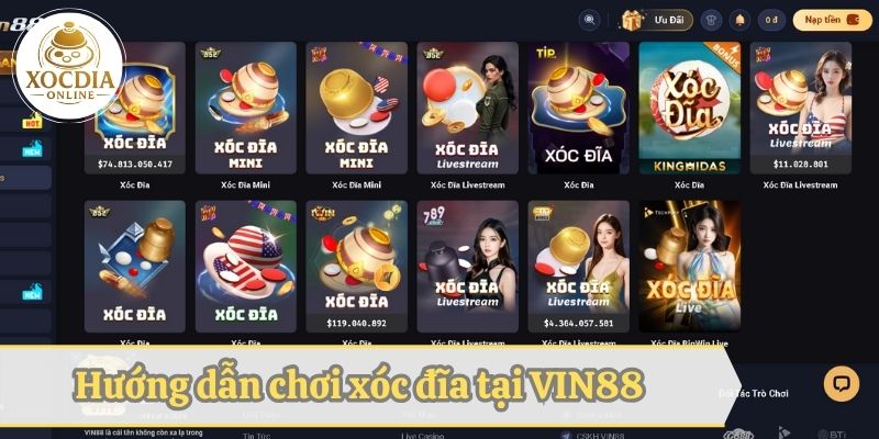 Hướng dẫn chơi xóc đĩa tại VIN88