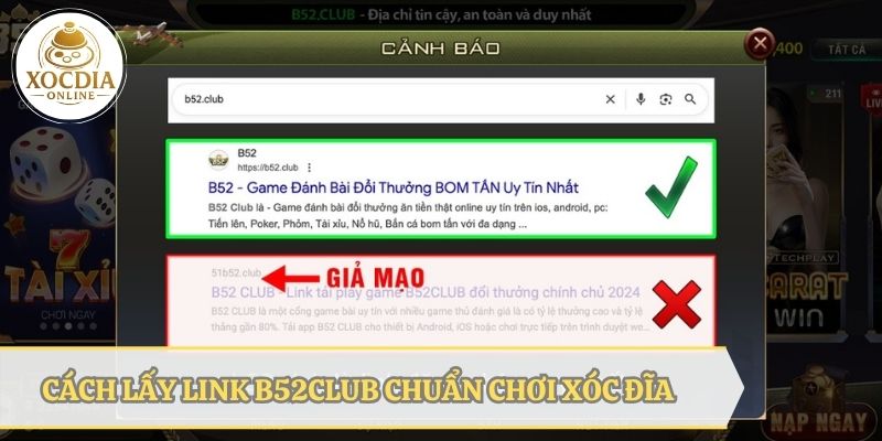 Hướng dẫn hội viên lấy link chuẩn chơi xóc đãi tại B52 Club