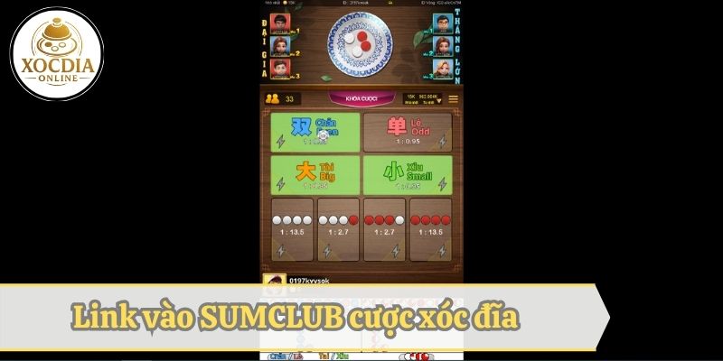 Link vào SUMCLUB cược xóc đĩa