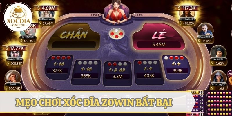 Mẹo chơi xóc đĩa ZOWIN bất bại dành cho tân thủ