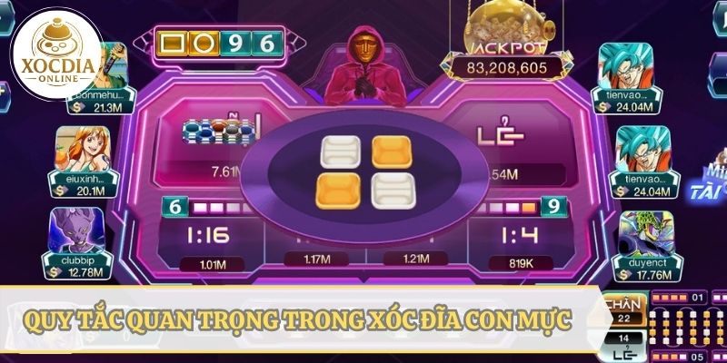 Một số quy tắc trong trò chơi xóc đĩa con mực