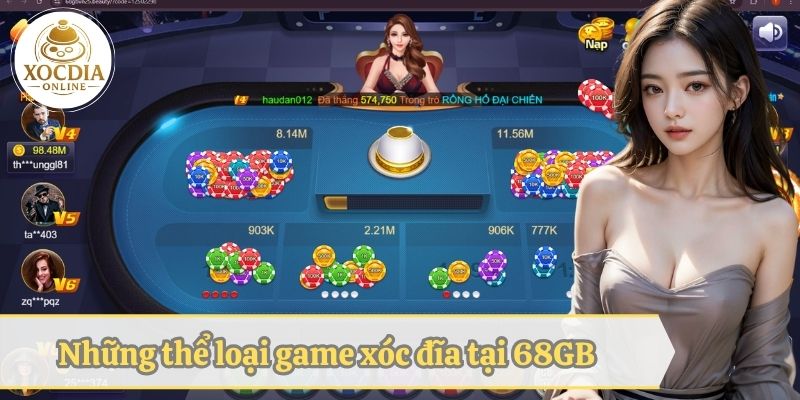 Những thể loại game xóc đĩa tại 68 GB