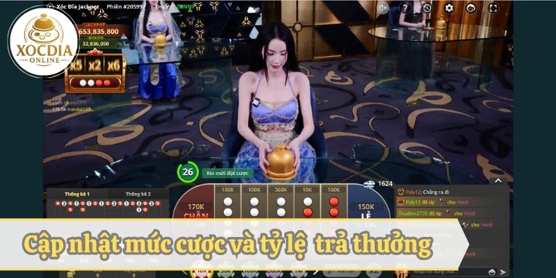 Phân tích mức cược và tỷ lệ thưởng xóc đĩa livestream