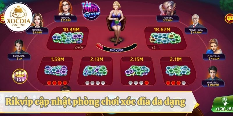 Rikvip cập nhật phòng chơi xóc đĩa với nhiều chế độ trải nghiệm