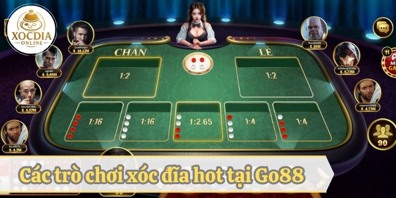 Trò chơi xóc đĩa hot tại cổng game Go88
